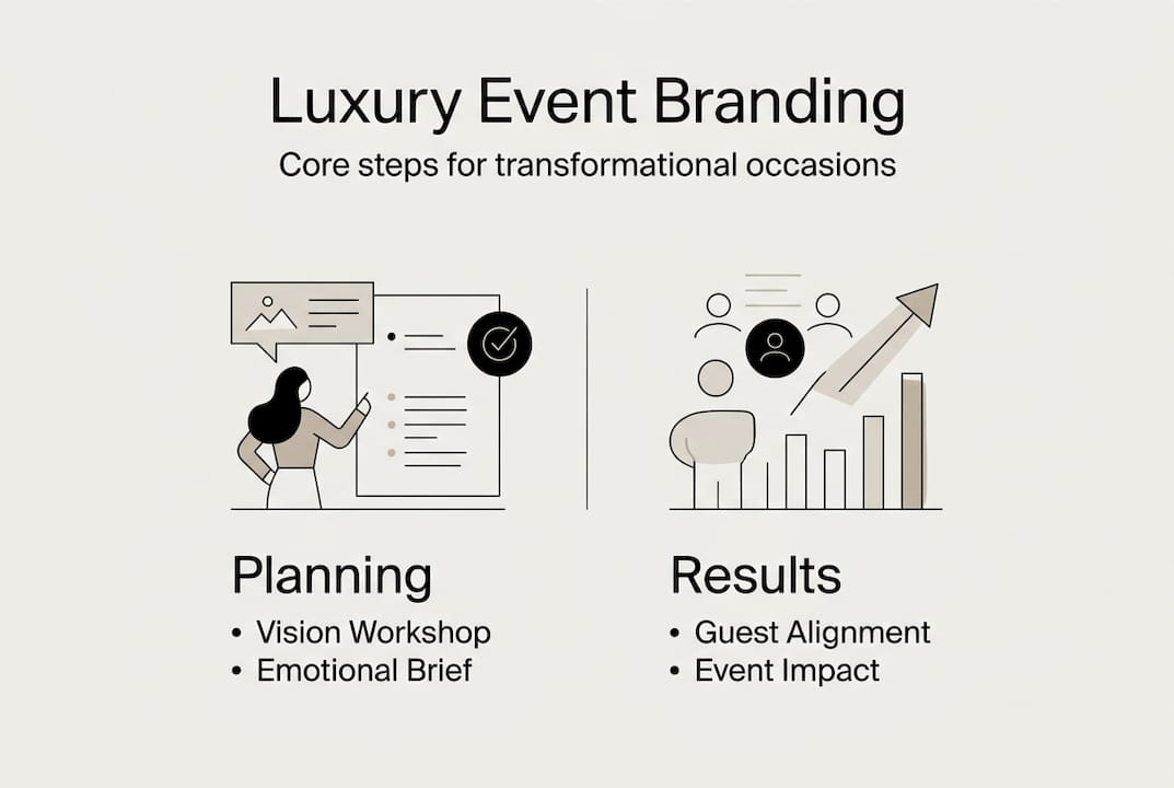 Infographic illustrating luxury event branding steps