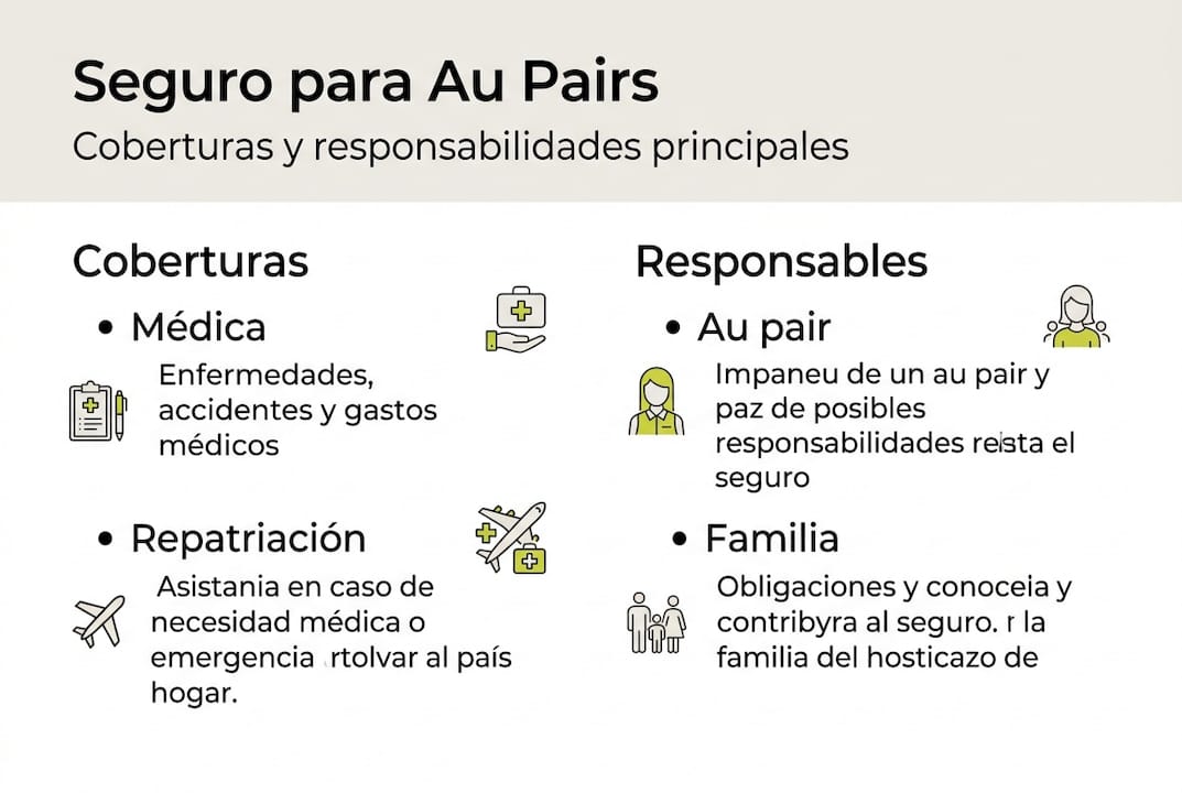 Infografía: todo lo que cubre y cómo funciona el seguro para au pairs