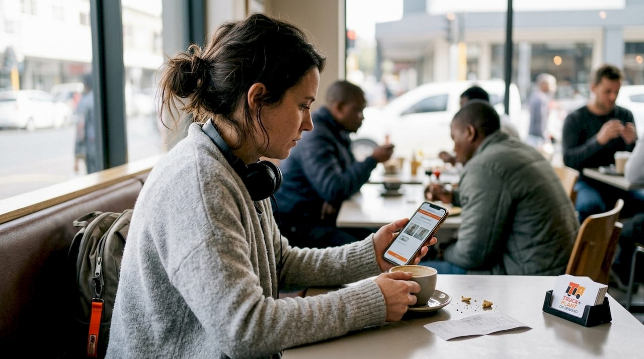 Woman uploading claim photos with mobile app