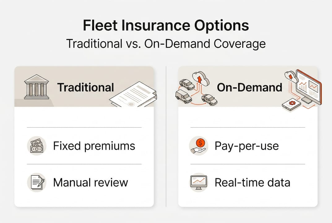 Infographic comparing fleet insurance options