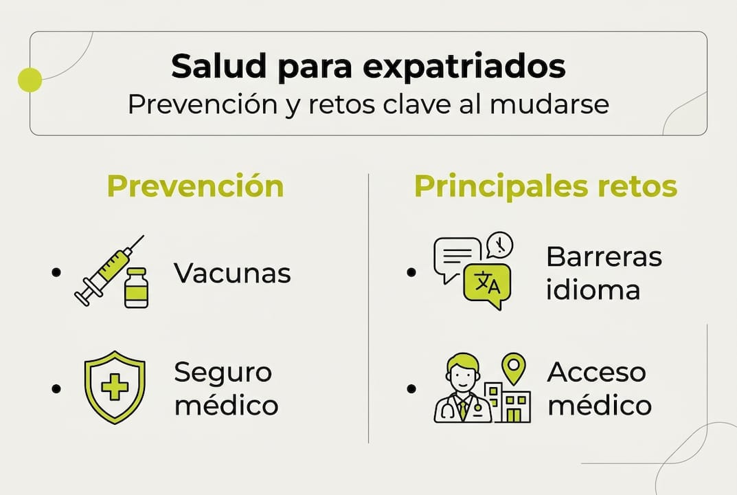 Infografía: claves para cuidar tu salud y afrontar los principales desafíos como expatriado