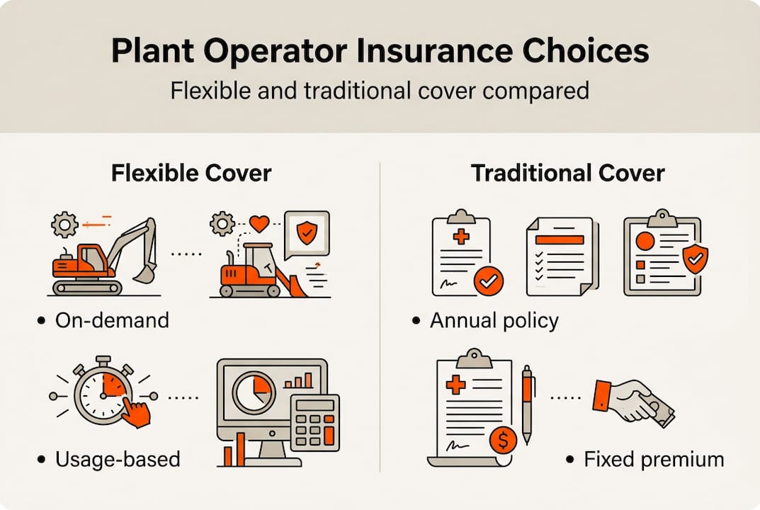 Infographic comparing flexible and traditional insurance