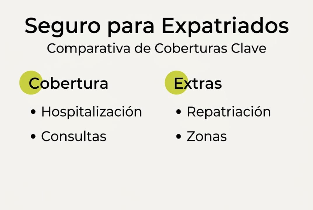 Infografía sobre las diferencias entre los seguros para expatriados