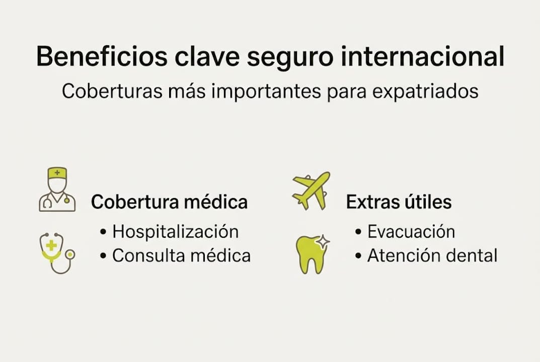 Infografía: razones clave para contar con un seguro médico internacional