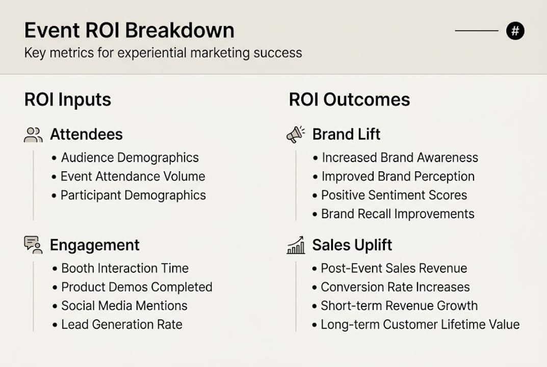 Infographic of key experiential event ROI factors