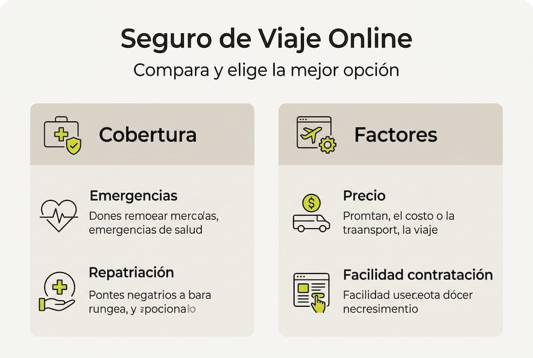 Comparativa visual de los seguros de viaje más destacados