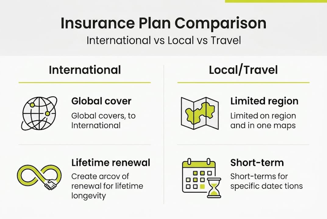 Infographic comparing insurance types