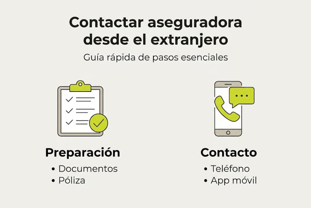 Infografía: pasos esenciales para comunicarte con tu compañía de seguros