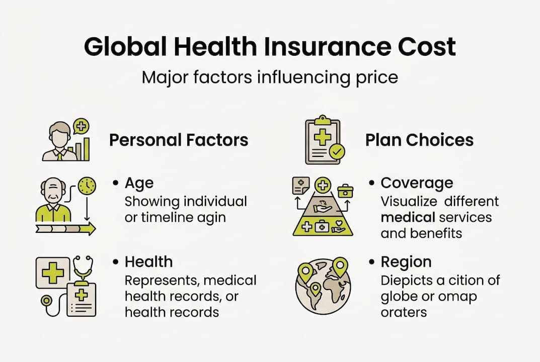 Infographic showing key insurance pricing factors