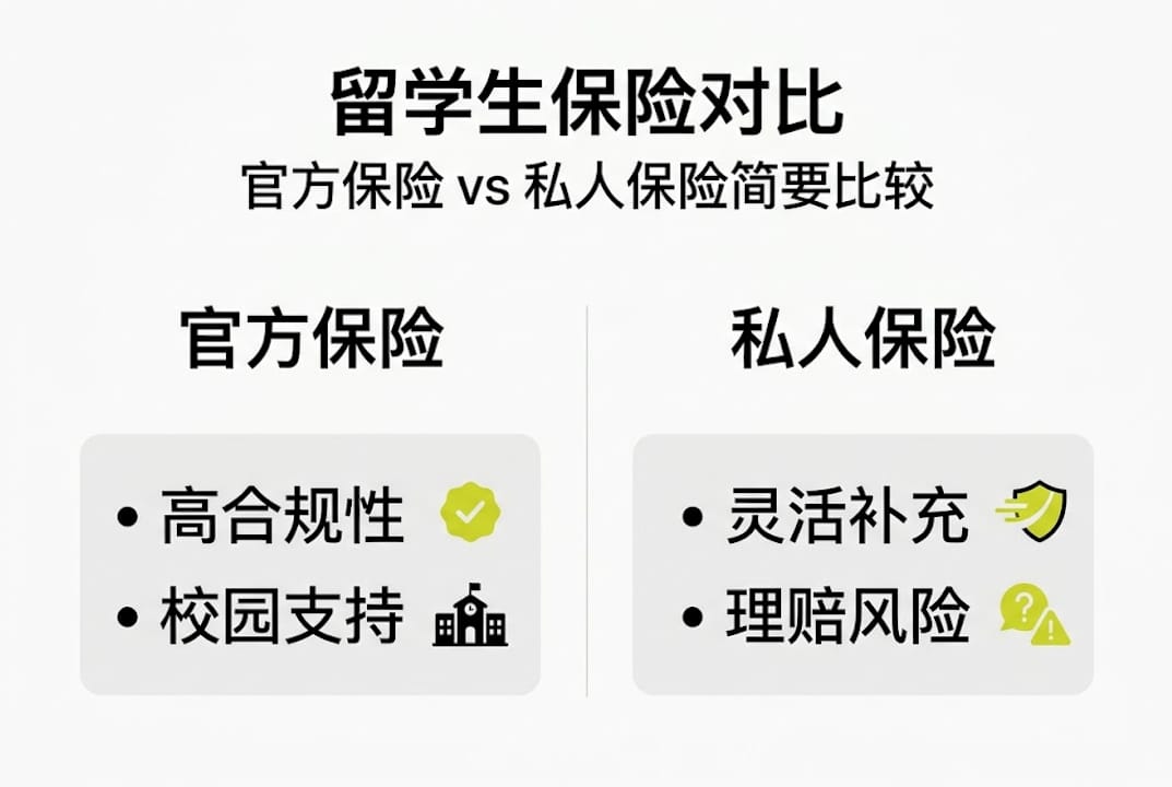学生保险方案对比一览图