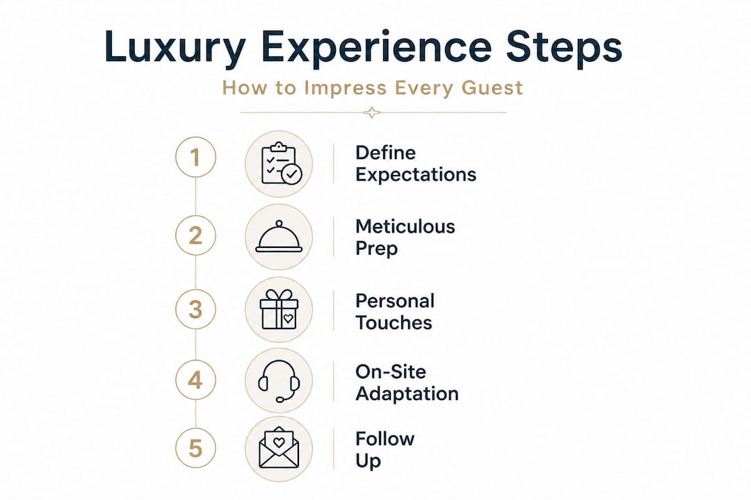 Infographic showing steps to guest exclusivity