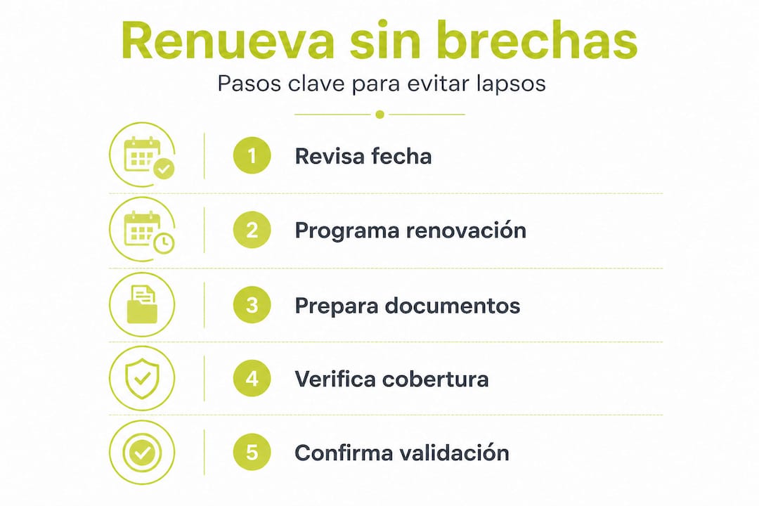 Guía visual para renovar sin interrupciones