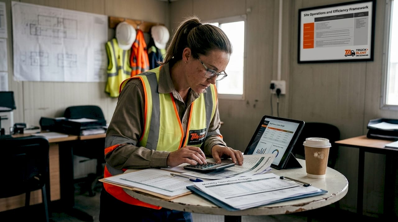 Finance manager checks machinery insurance cost analysis