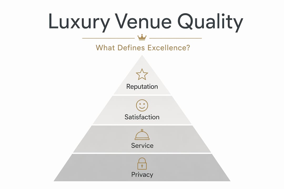 Hierarchy infographic luxury venue excellence criteria