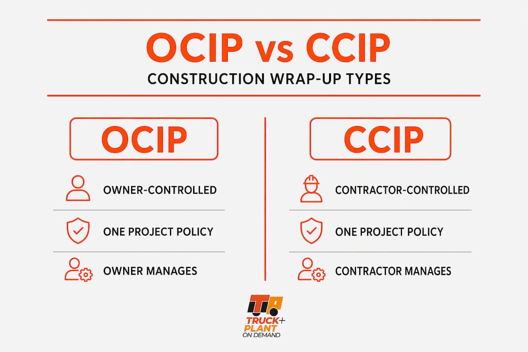Infographic comparing OCIP and CCIP wrap-up insurance