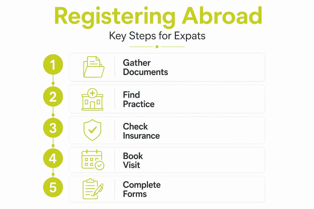 Infographic registration steps for expat doctors