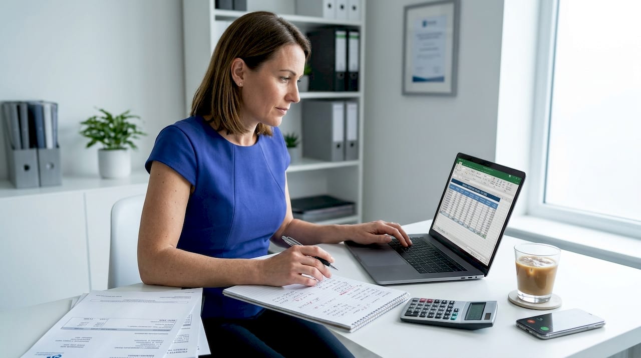 Property investor calculating rental cash flow