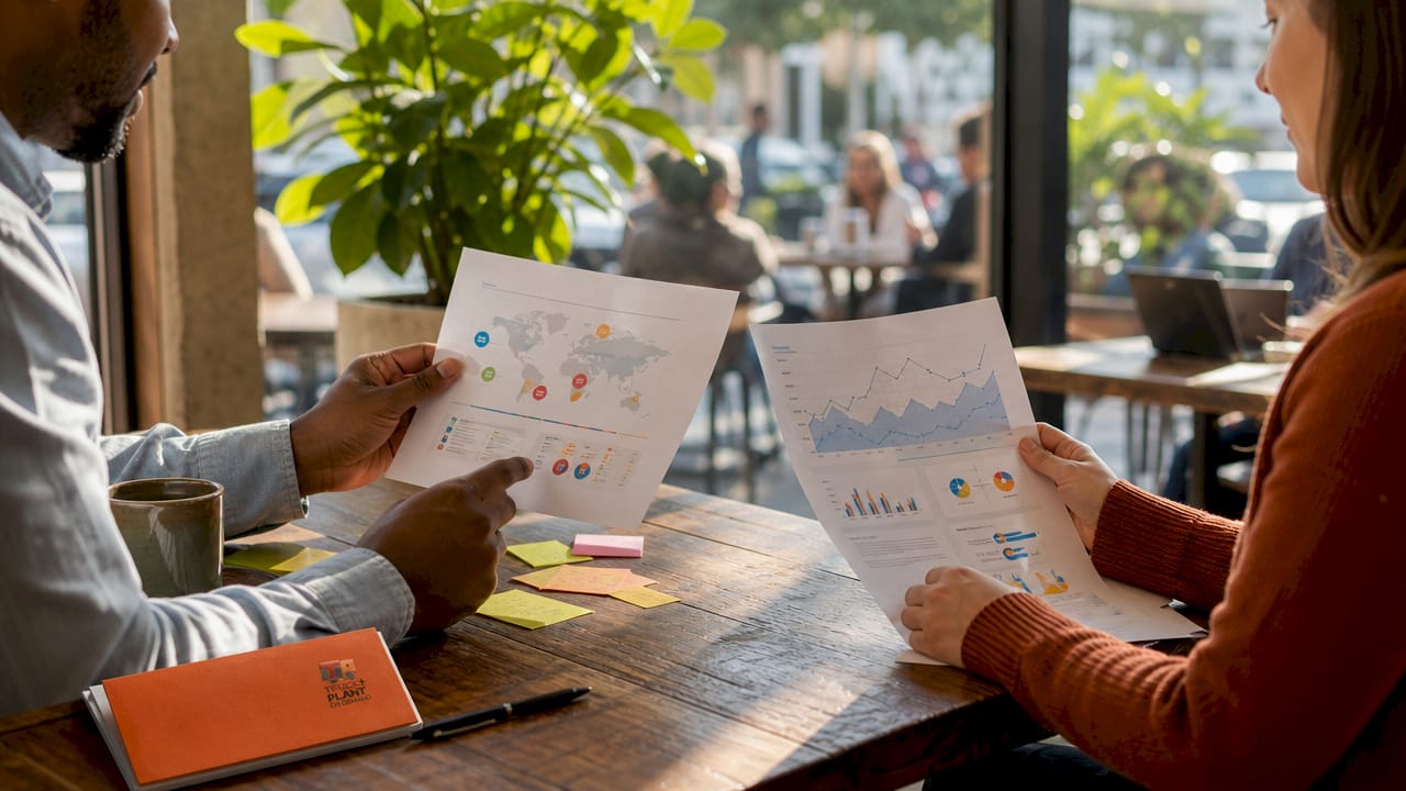 Hands pointing at parametric insurance charts