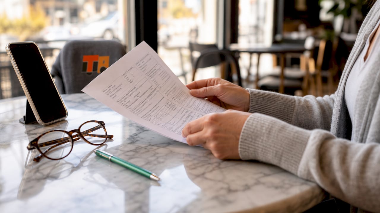 Hands holding fleet insurance documents