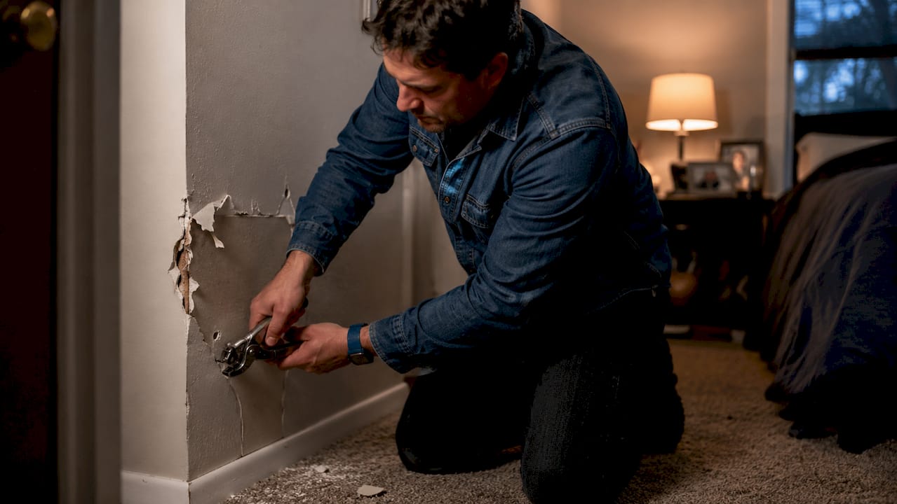 Tenant's hands causing damage to drywall