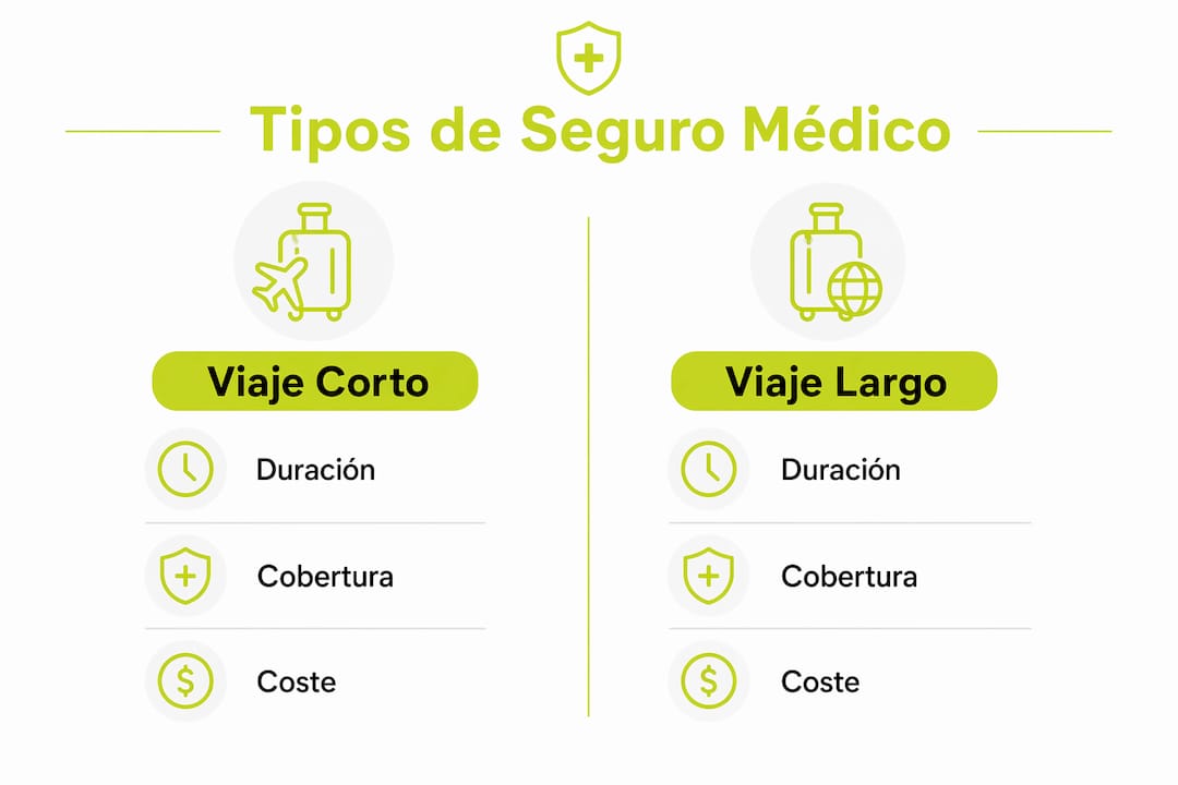 Guía visual para comparar los diferentes tipos de seguros médicos internacionales