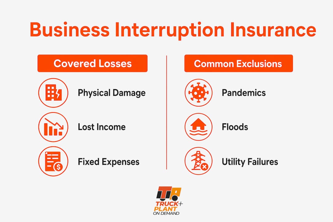 Infographic comparing covered losses and exclusions