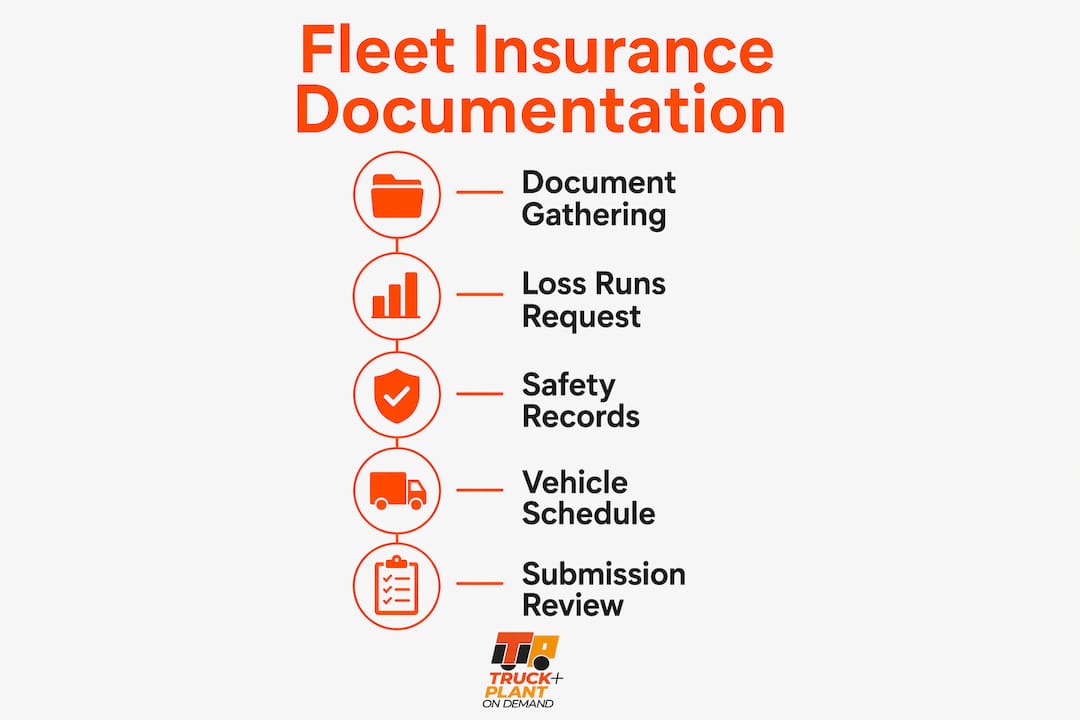 Infographic showing fleet insurance documentation process