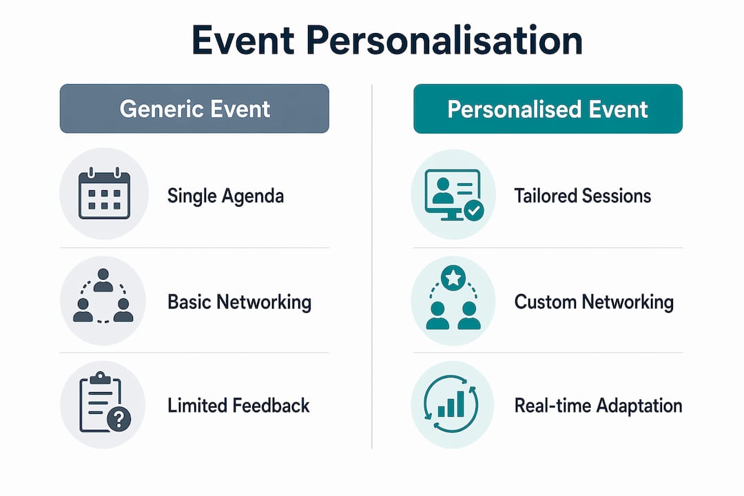 Comparison of personalised and generic event features