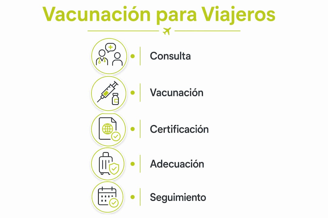 Guía visual: pasos para vacunarte antes de viajar
