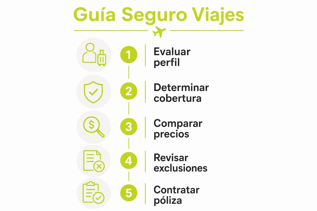 Infografía: guía paso a paso para escoger el mejor seguro de viaje de larga duración