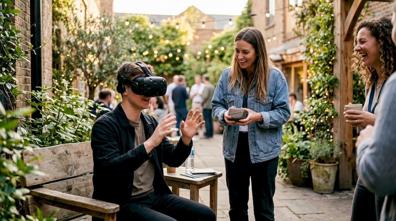 Attendees participating in interactive brand activation