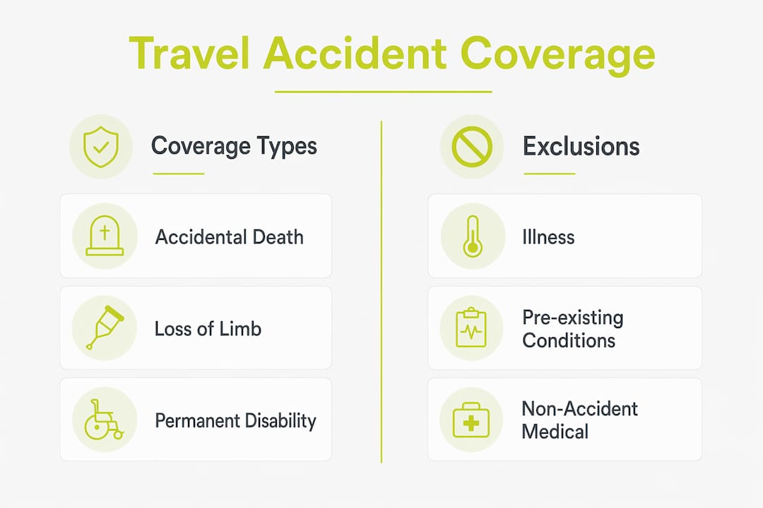 Infographic comparing coverage types and exclusions