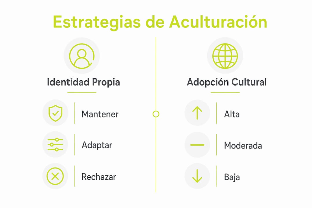Infografía sobre las diferentes formas de adaptación cultural