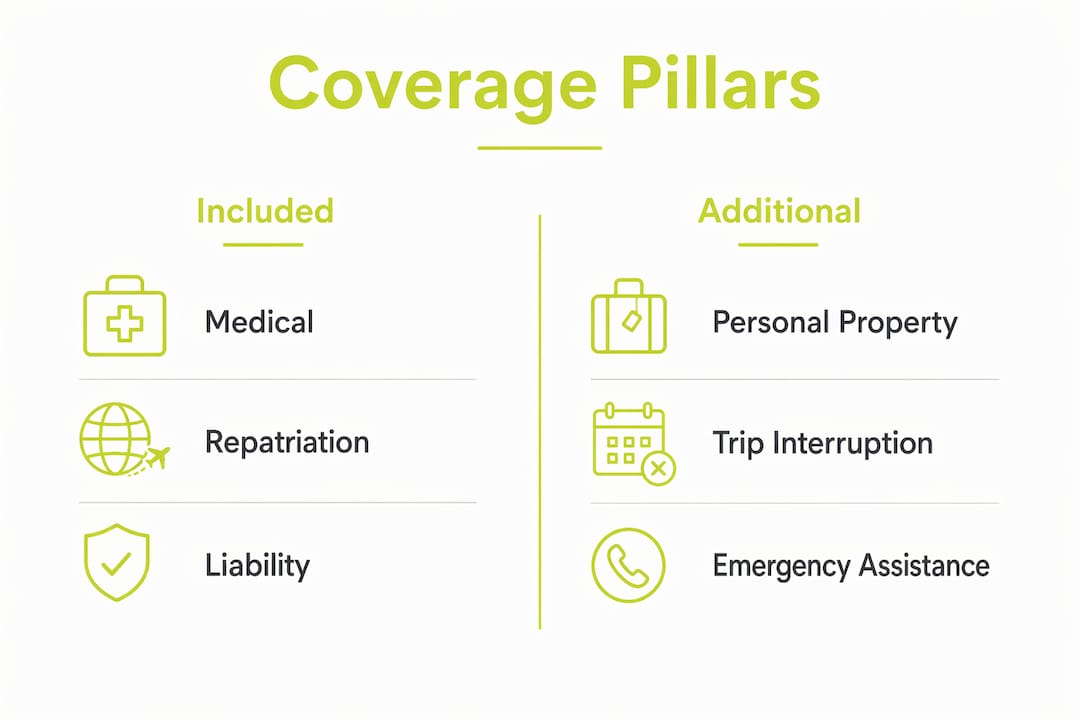 Infographic comparing insurance coverage pillars