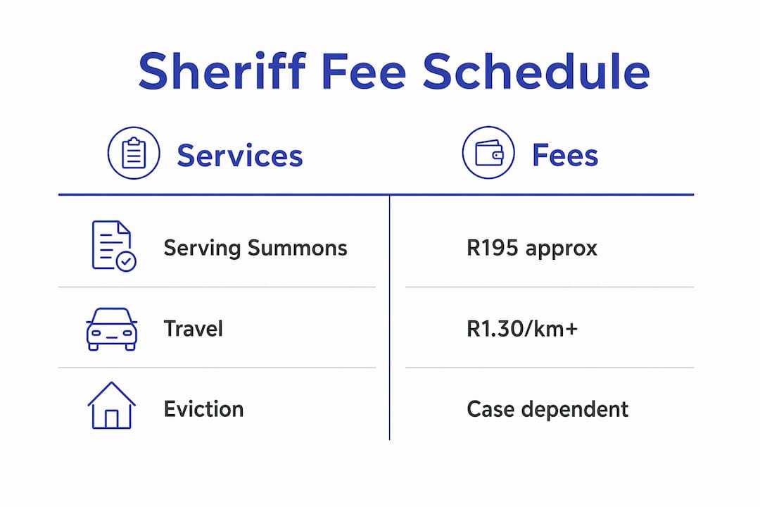 Infographic comparing sheriff services and fees