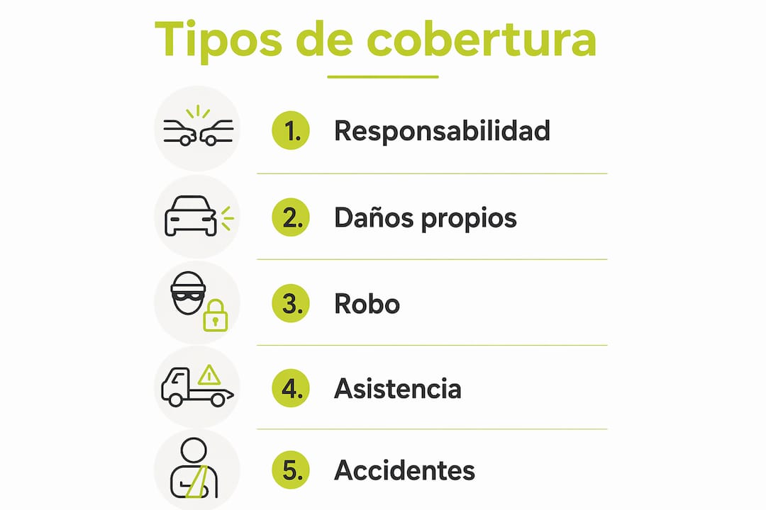 Infografía sobre las diferentes modalidades de seguro para coches extranjeros