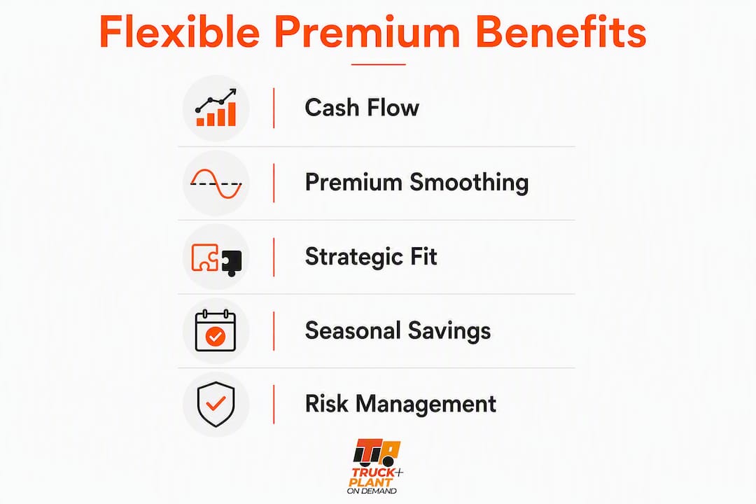 Infographic showing key benefits of flexible premium for fleets