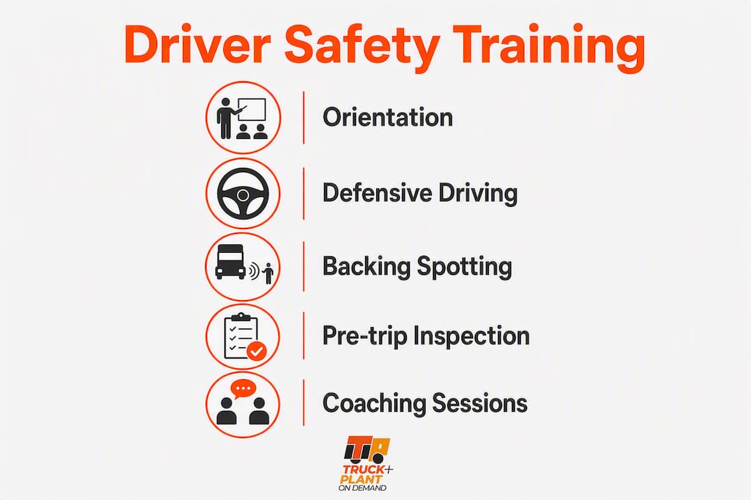 Infographic of driver safety training steps