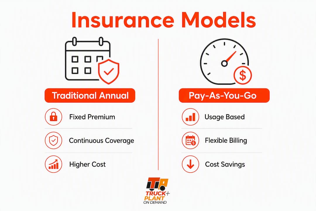 Infographic comparing traditional and pay-as-you-go insurance