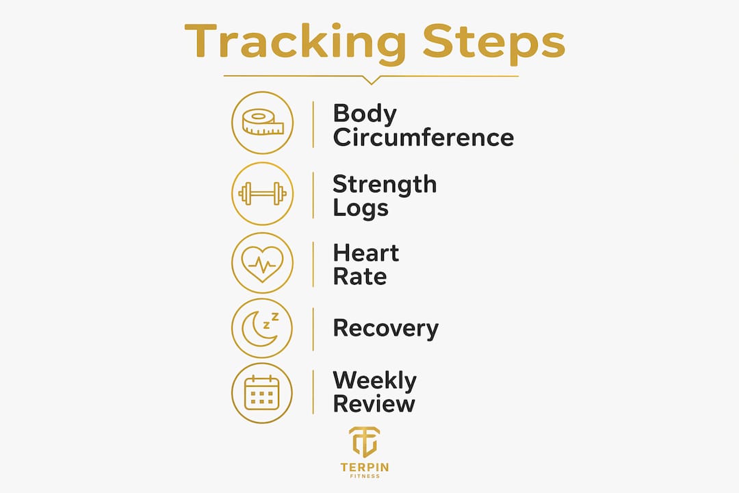 Infographic showing fitness tracking steps