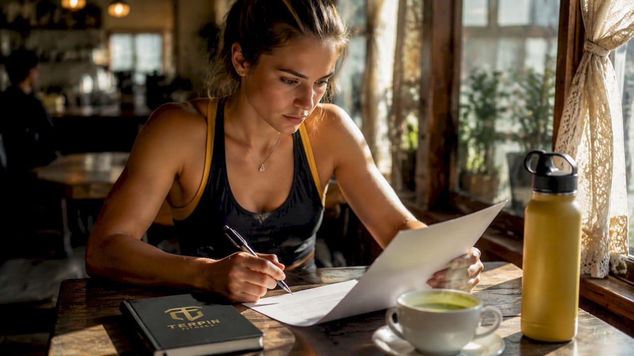 Client reviewing personal training contract