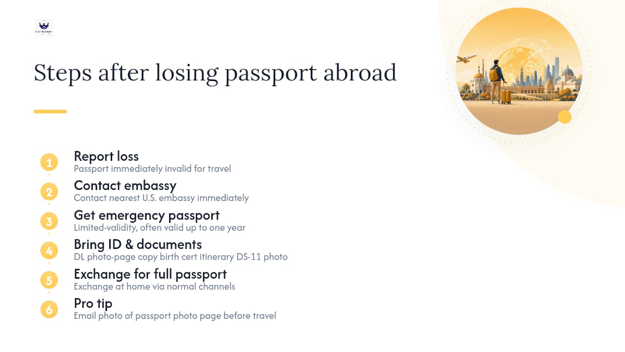 What if you lose your passport while traveling abroad? — overview diagram