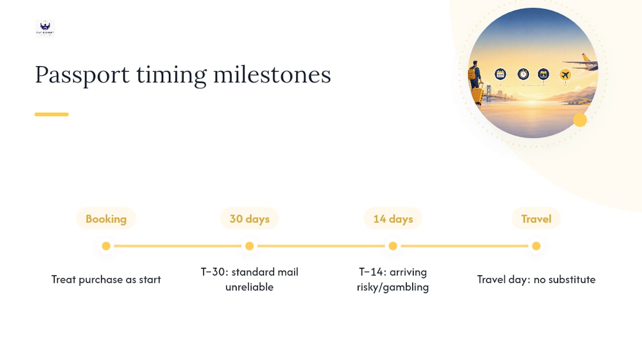 What Travelers Get Wrong About Booking Before Their Passport Arrives — overview diagram