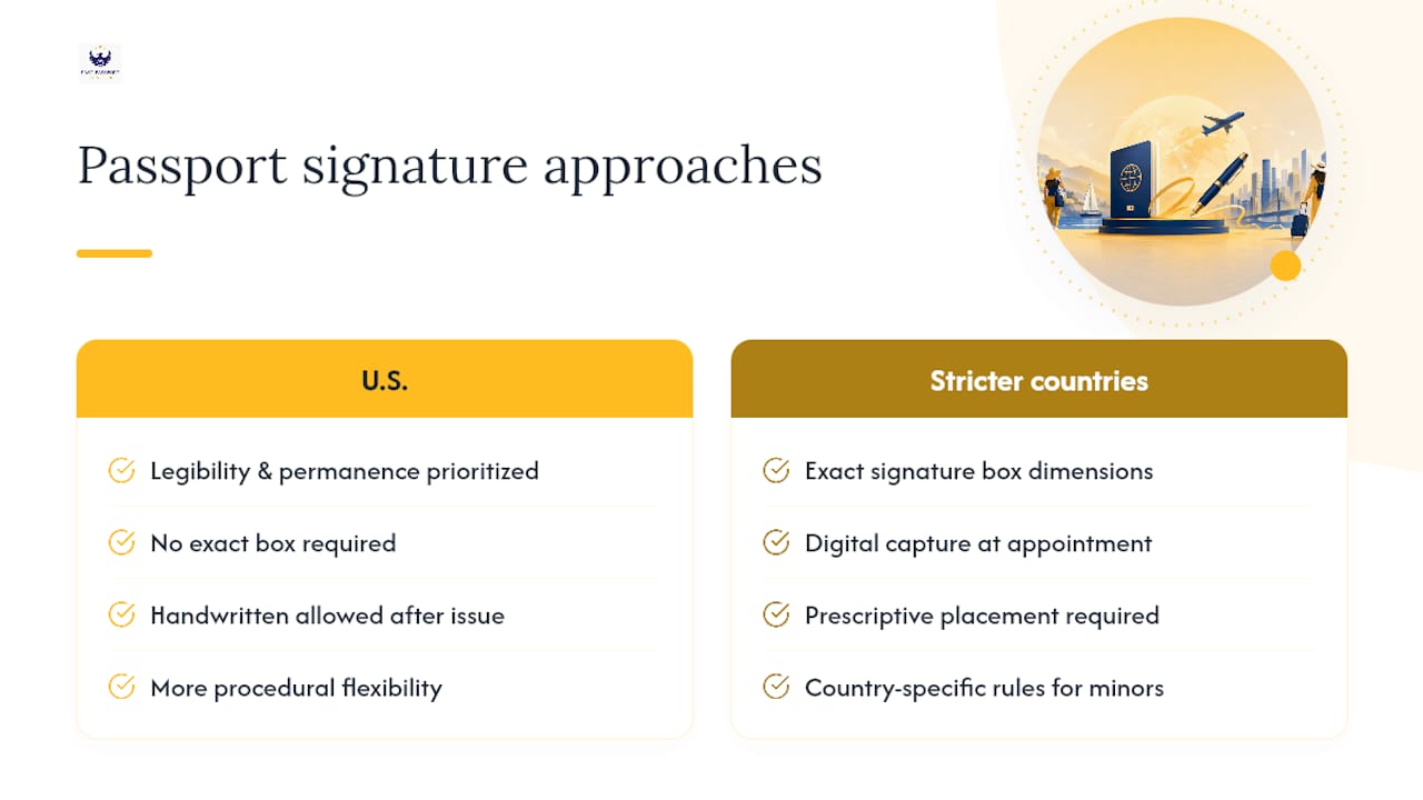 Comparison of U.S. and foreign signature rules