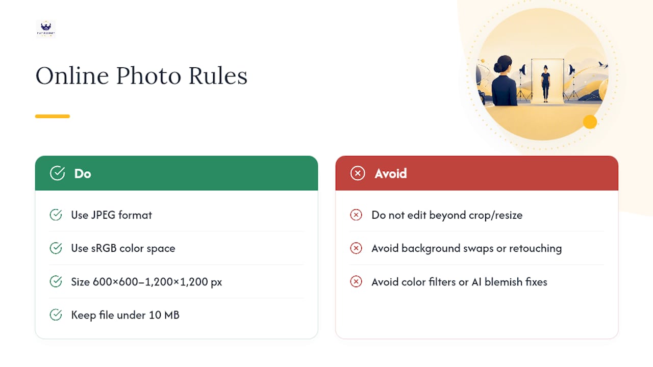 Online passport photo file requirements