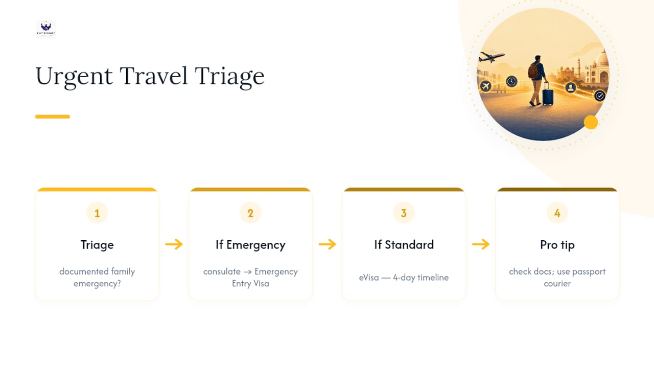Emergency versus standard India visa routes