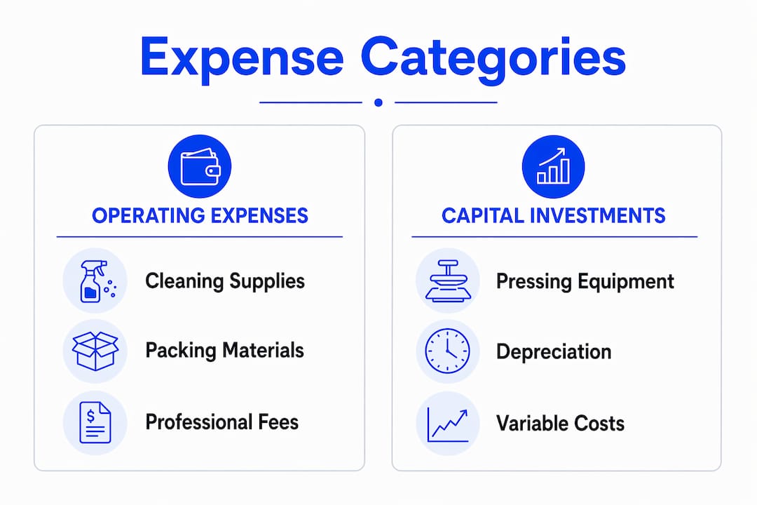 Infographic showing comic pressing expense categories