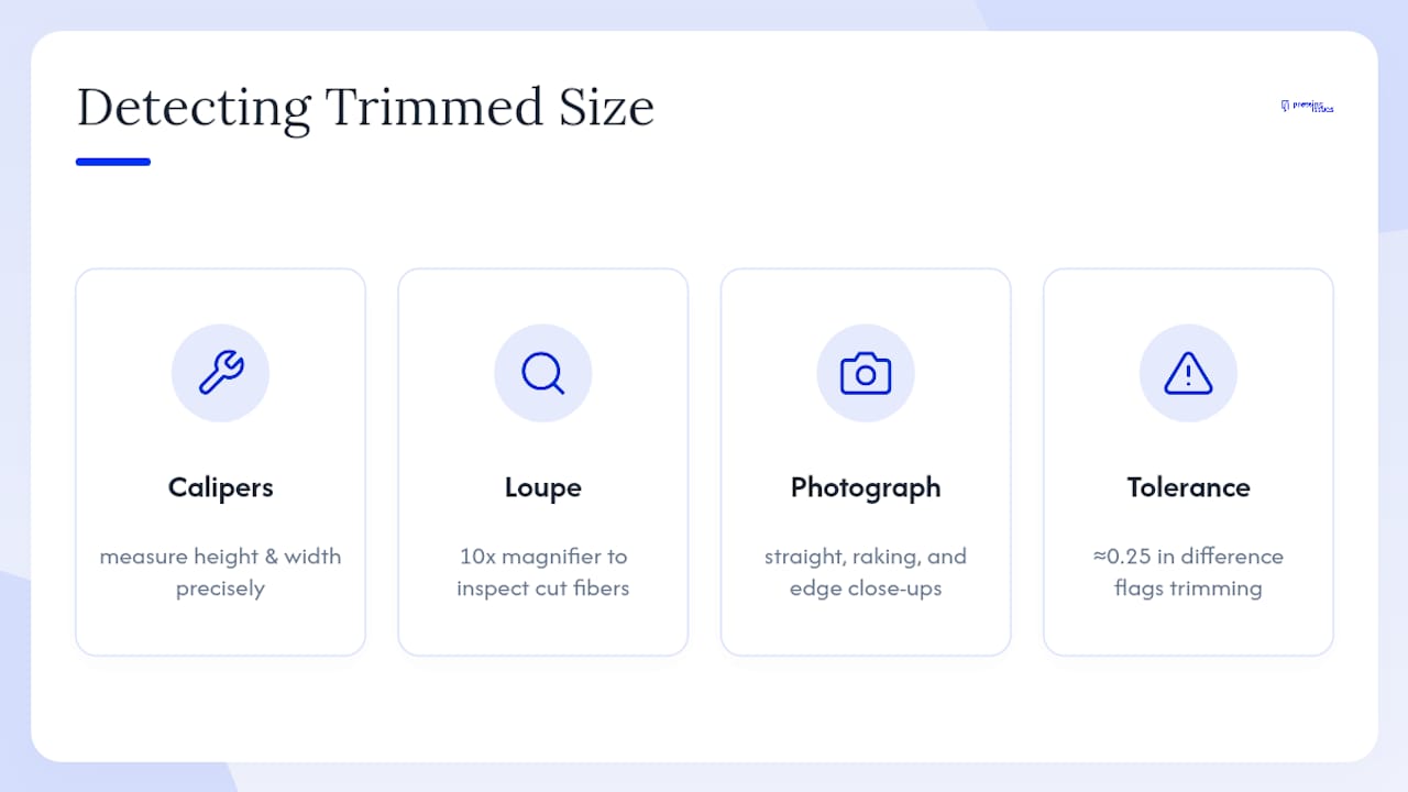 Diagram comparing original and trimmed comic book dimensions