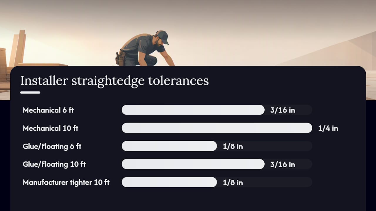 What Straightedge Tolerances Do Installers Actually Use? — overview diagram