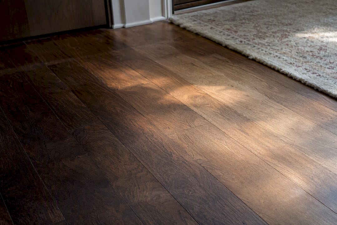 Sunlight faded versus original walnut floor color